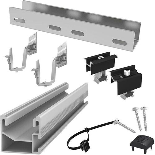 K2 Single Rail PV 0% MwSt §12 III UstG Unterkonstruktion 4 kWP Set