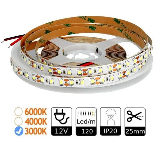 Jandei - 12V 3000ºK 120 led tira IP20 LEDs/Metro IP20 SMD2835 bobina 5 mts