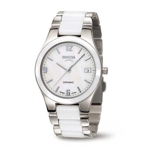 Boccia Uhr - Damen Titan Keramikuhr mit Saphirglas - 3189-01