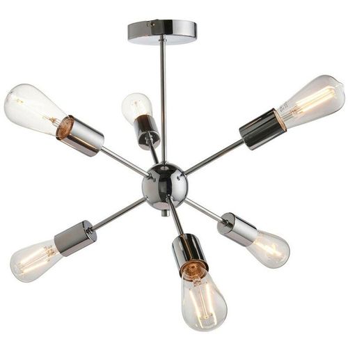 Rubens - 6 Light Semi Flush Light Chromplatte, E27 - Endon