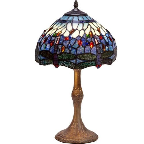 Tiffany Tischlampe mit Profil Basisprofil Belle Rouge D-20 cm enthält nicht die erforderliche Baugruppe Nr.