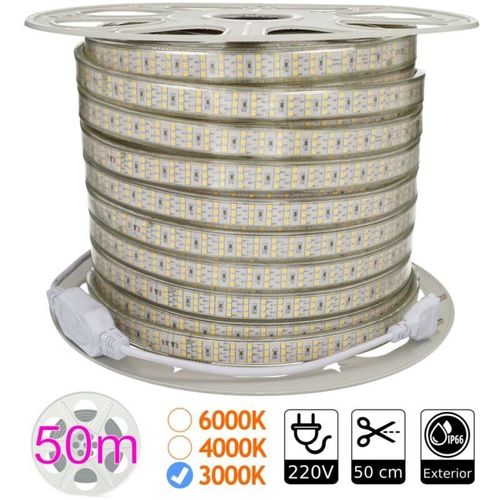 Jandei - 220 v Triple 3000K 276 led Metro 50m Außenschnitt 50 m Schnitt 50 m 50 m