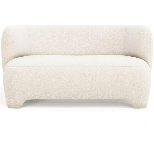 2/3-Sitzer Sofa - Bezogen mit Bouclé-Stoff - Magnolia Weiß - Boucle - Weiß