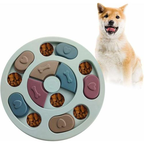 Hundepuzzle, Hundefutterspender, langlebiges interaktives Hundespielzeug, Spielzeug für das Qi-Training des Hundes, Qi verbessern (Blau) - Minkurow