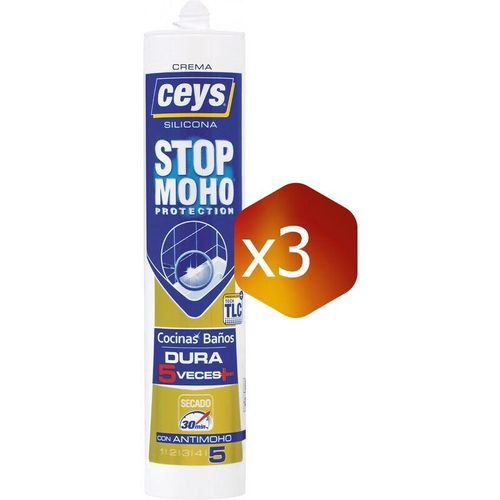 Pack de 3 cartuchos Ceys Stop Moho (Crema) (∼300 ml.)