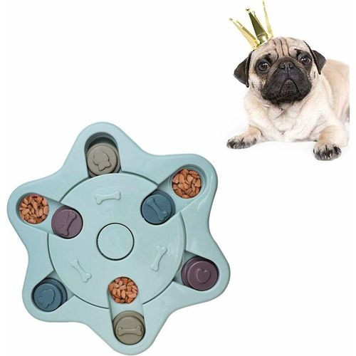 Hundepuzzle, Hundefutterspender, langlebiges interaktives Hundespielzeug, Qi-Trainingsspielzeug für Welpen (Blau) - Minkurow