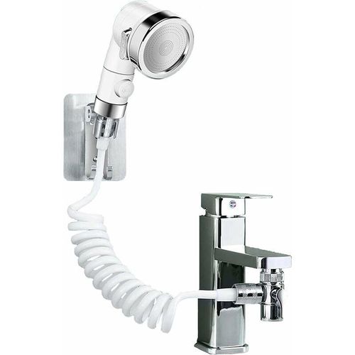 Duschkopf-Set für Waschbecken, Duschkopf, anpassbar an flexiblen Wasserhahn, Küchenarmatur, Badezimmer-Duschkopf, perfekt zum Haarewaschen oder