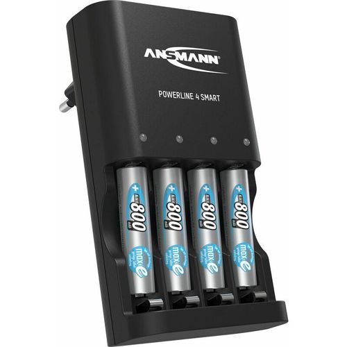 Akku Ladegerät für 1-4 NiMH aa/aaa Akkus, inkl. 4x aaa 800mAh - Ansmann