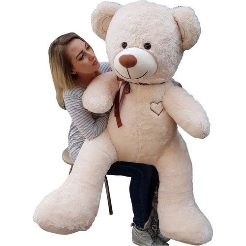 Großer Teddybär - Ich liebe dich - Weich - Creme