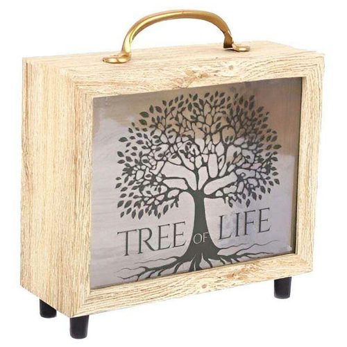 Kofferförmige Sparbüchse Tree of Life 21 x 20 cm