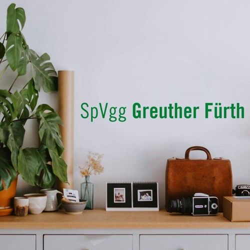 SpVgg Greuther Fürth Schriftzug 60x7cm Wandtattoo Fanartikel Merch - Grün