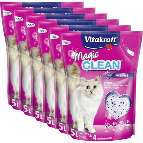 Vitakraft - Katzenstreu Magic Clean Lavendel - 6x 5 Liter