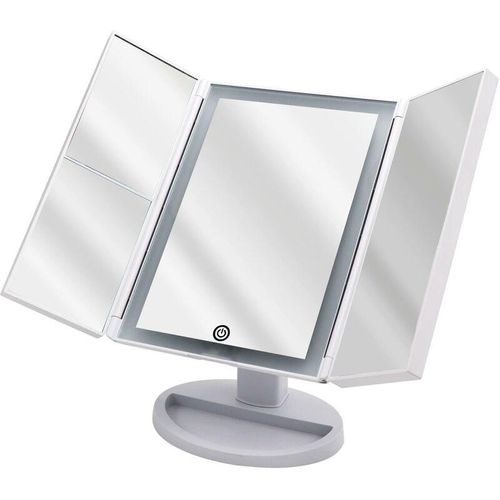 Kosmetik-Standspiegel Vivian mit LED weiß - weiß