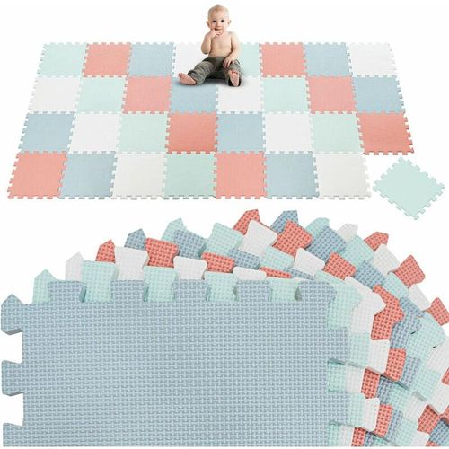 Littletom - 36 Teile Spielmatte Baby Puzzlematte 30x30 Krabbelmatte Bodenmatte Kinderzimmer - bunt
