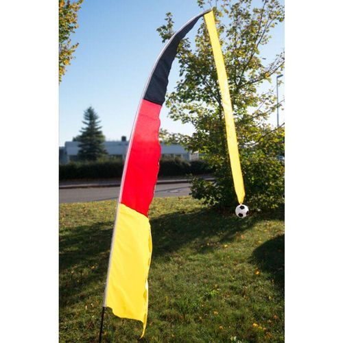 Buri - Teleskop-Fahne Deutschland 230cm Windfahne Gartenfahne Fahnenmast Fußballfahne