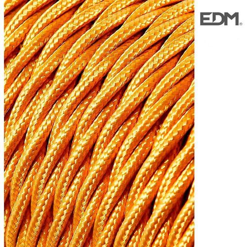 Cable textil trenzado 2x0,75mm C-45 oro mate seda 25m