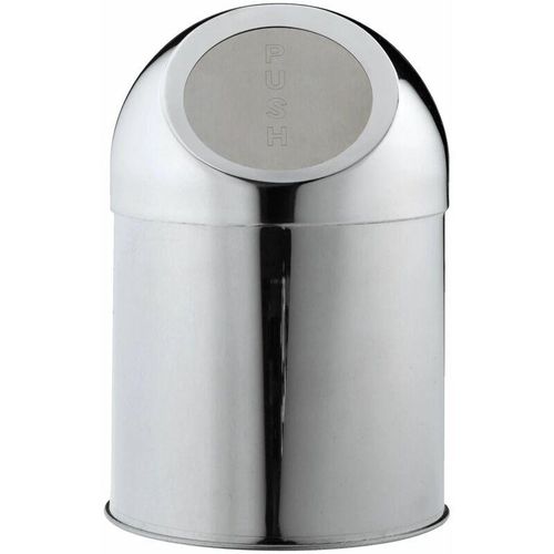Tischabfalleimer Edelstahl 1L Abfalleimer Abfallbehälter kompakt Push-Deckel