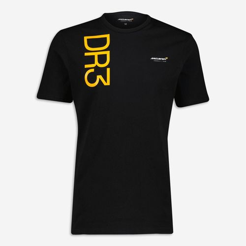 Schwarzes Daniel Ricciardo T-Shirt mit orangen Aufdrucken