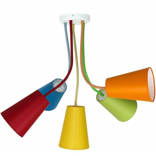 Bunte Deckenlampe Kinderzimmerlampe flexible Arme 5flmg