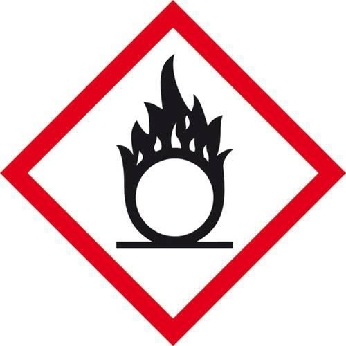 SafetyMarking 31.B1021 GHS-Gefahrenpiktogramm 03 Flamme über Kreis Folie selbstklebend (B x H) 26 mm x 26 mm 500 St.