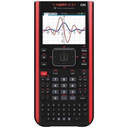 TEXAS INSTRUMENTS TI-Nspire CX II-T CAS Grafikrechner schwarz/rot