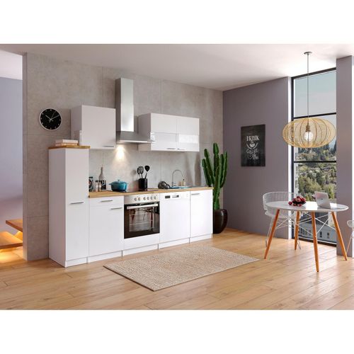 Respekta Küchenzeile KB250WWC 250 cm Weiß