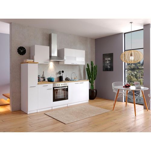 Respekta Küchenzeile KB240WWC 240 cm Weiß