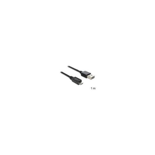 DeLOCK USB Kabel Delock A - micro B St/St 1.00m Easy USB sw (83366)