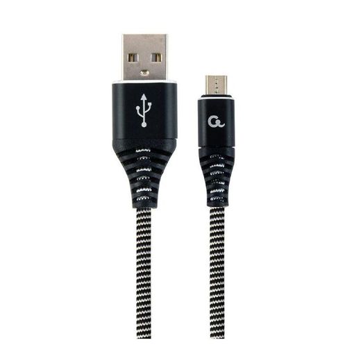 Cableexpert CC-USB2B-AMBMM-2M-BW USB-Kabel USB 2.0 USB A Micro-USB B Schwarz