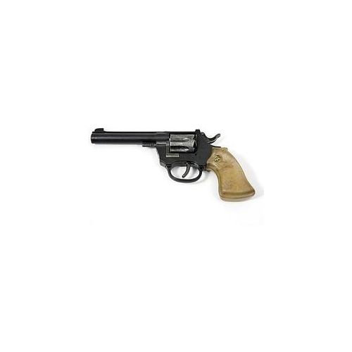 Spielzeugpistole "Cowboy", schwarz/braun, 20 cm