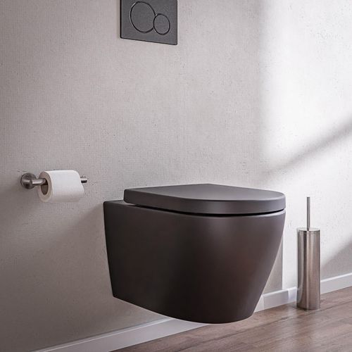 Zwevend toilet B-8030 zwart + Soft-Close-zitting