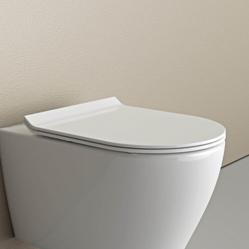Vlak WC-deksel Softclose WC-zitting Vervangend deksel U2019
