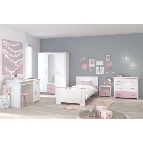 Kinderzimmer, Biotiful 13, 5-tlg., Rosa / Weiss