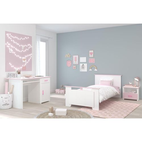 Kinderzimmer, Biotiful 15, 3-tlg., Weiss / Rosa