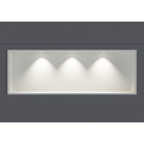 Nis badkamer rvs NT309010X met LED-verlichting - 30 x 90 x 10 cm (H x B x D) - Selecteerbare kleur