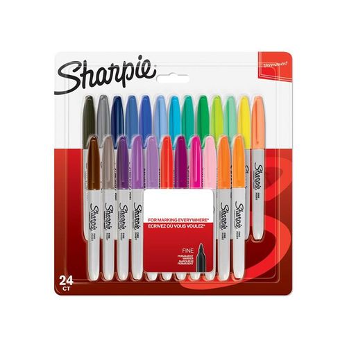 Sharpie Permanent Marker | Marker Stifte mit feiner Spitze | gemischte Farben | 24 Stück Market Set