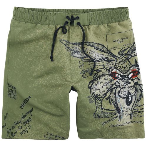 Looney Tunes Coyote Badeshort oliv in M