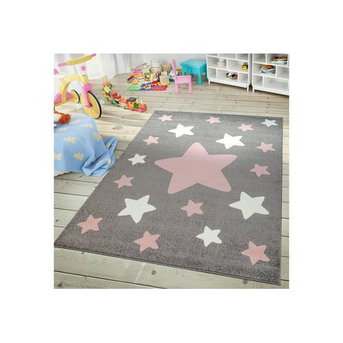 Kinderteppich Kinderzimmer Teppich Spielteppich Muster Sternenhimmel Kurzflor