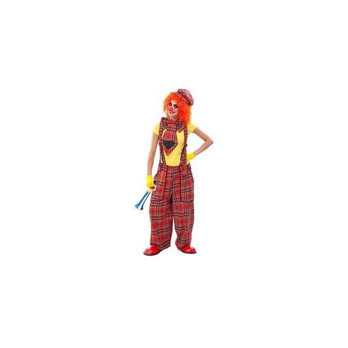 Clown-Latzhose und Riesenkrawatte, unisex, rot
