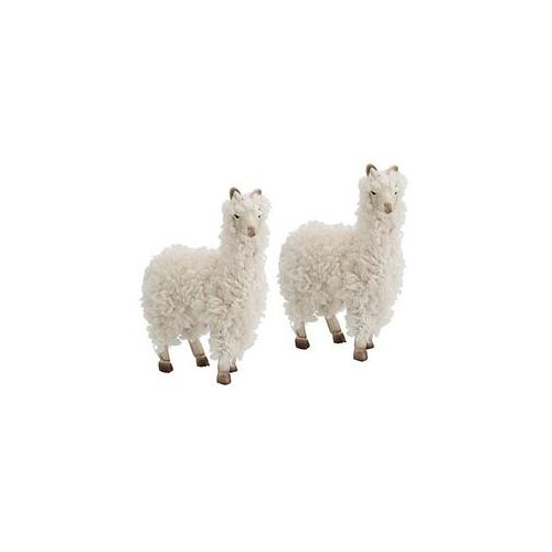 Woll-Alpakas, weiß, 7 x 9,5 cm, 2 Stück