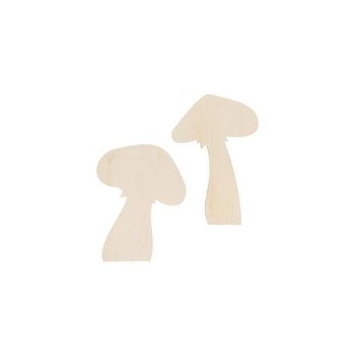 Pilze aus Holz, 20 und 18 cm, 2 Stück