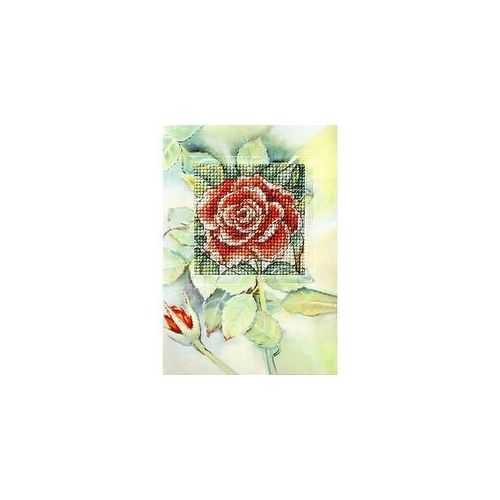 Stick-Grußkarte "Rose"
