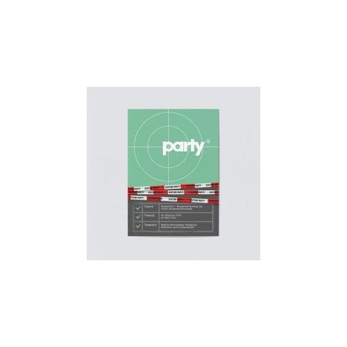 Lustige Geburtstagskarten (5 Karten) selbst gestalten, Partytatort in Grün - Grün