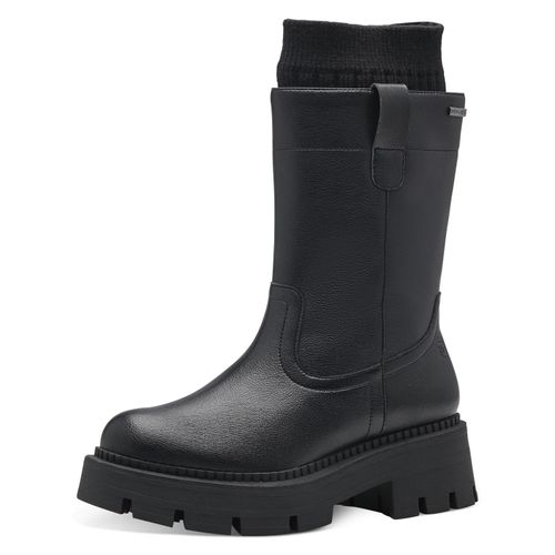 Winterstiefel TAMARIS, Damen, Gr. 42, schwarz, Lederimitat, Textil, unifarben, casual, Schuhe