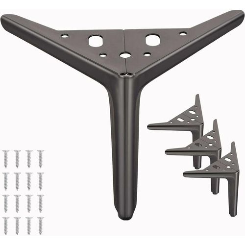 Moderne dreieckige Möbelbeine aus Metall, 12 cm moderne dreieckige Tischbeine aus Metall, gerade dreieckige Sofabeine aus Metall