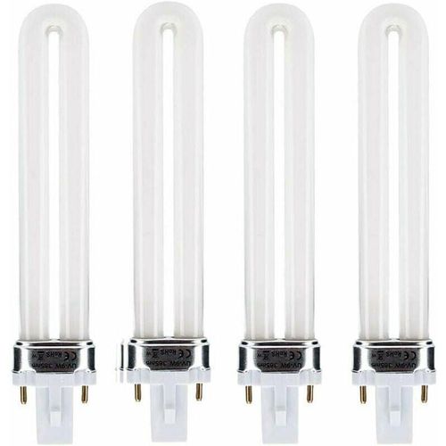 W Gel-Nageltrockner-UV-Lampe, G23-Sockel, 9 w- oder 36 W-Nageltrockner-Lampe, 365 nm UVA-U-Röhre, Nagelstudio-Maniküre-UV-Lampe, 4er-Pack