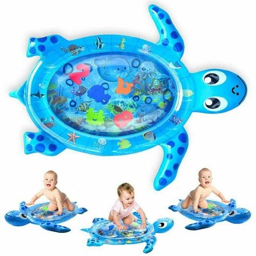 Wassermatte Baby Wasserspielmatte BPA-frei, Groe Baby Spielzeug ab 3 6 9 Monate Aufblasbare Schildkrte Spielmatte, Baby Bauchzeit Matte für frühe