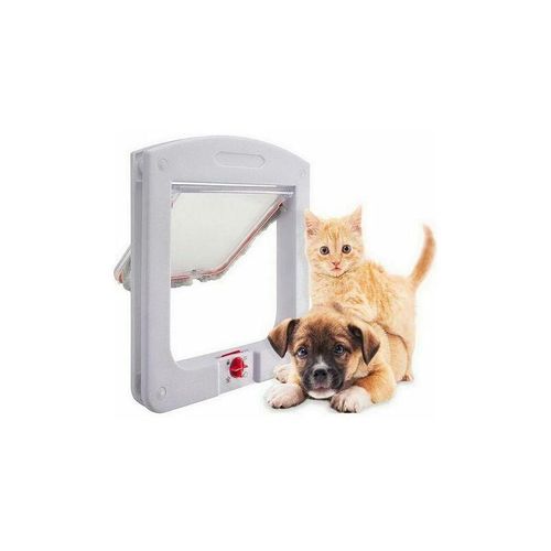 Eting - Katzenklappe mit Tunnelabdeckung Ausschnitt Hund Katzenklappe Katzenklappe Weiß 22cmx20cmx3cm