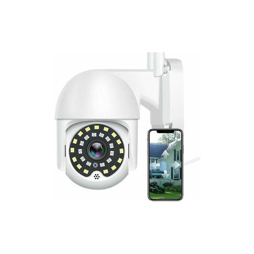 Amirror Smart Ug - Outdoor-Überwachungskamera, steckbare kabellose WLAN-Überwachungskamera, HD-Monitor, 360-Grad-Kamera