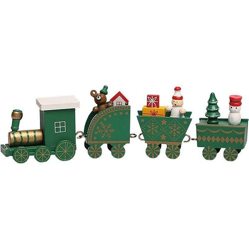 Mini-Holzeisenbahn für Weihnachtsdekoration, Weihnachtsgeschenk für Kinder, Tischdekoration